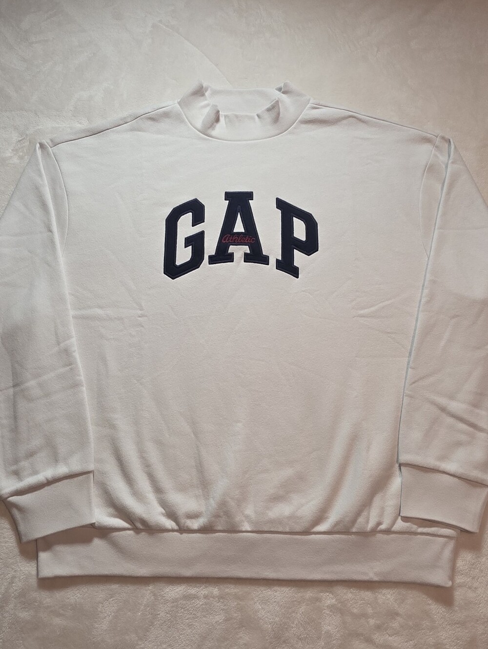 Gap Oversized Mockneck Sweatshirt Off White Size XL NWT Vintage Soft